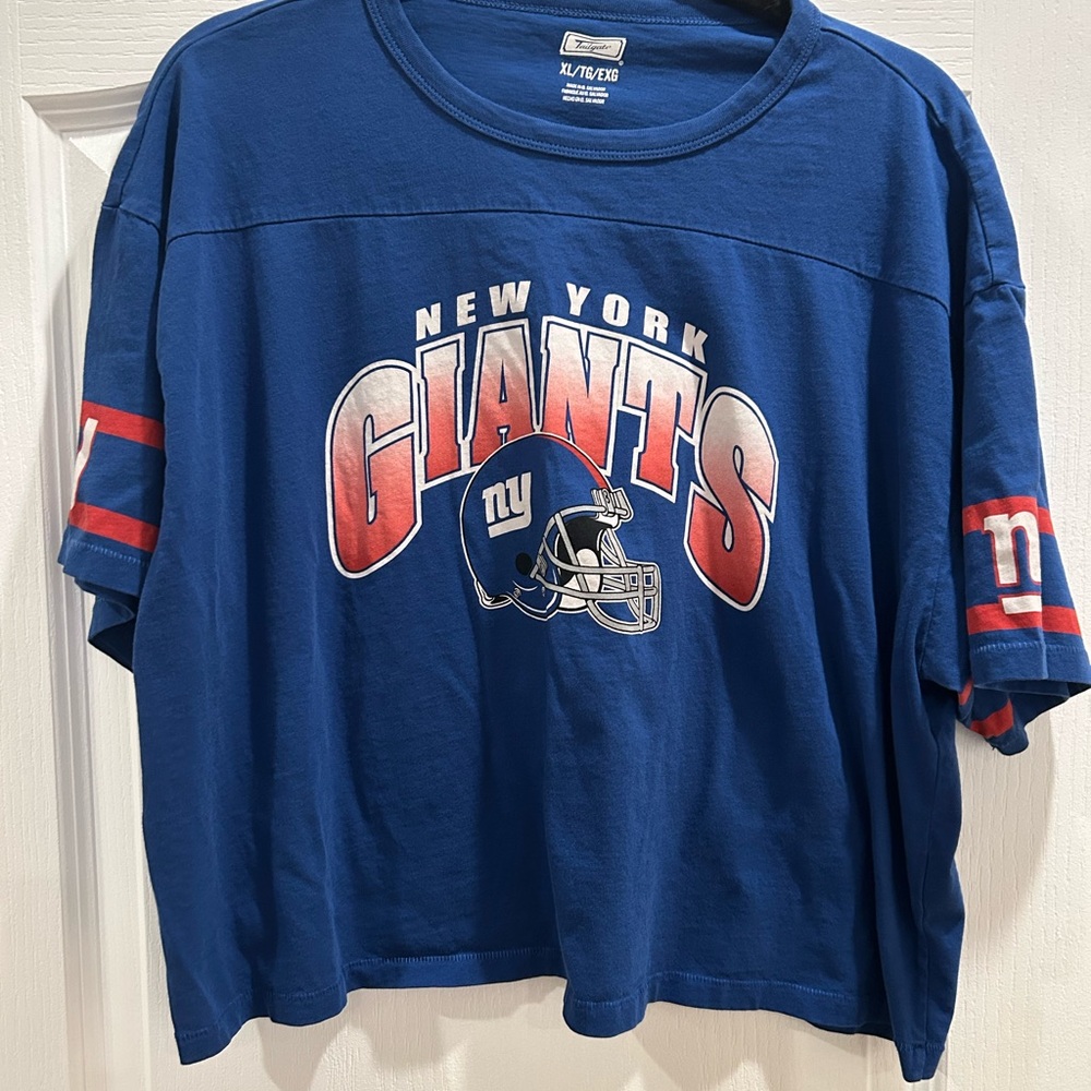 Blue New York Giants Crop Top